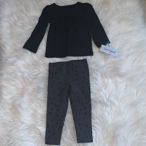 Two piece I put together. Black star pants🖤🤍